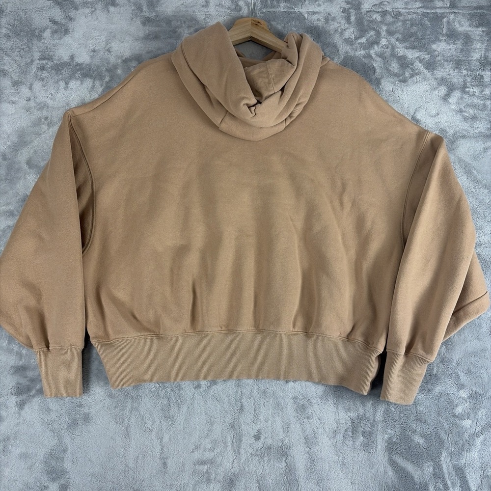 Nike Tan Cropped Hoodie with White Swoosh - Picture 6 of 6